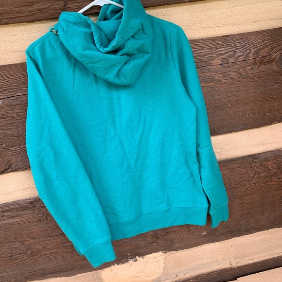 Patagonia S organic cotton Teal Hoodie bison Graphic sweatshirt buffalo pullover - Picture 7 of 7
